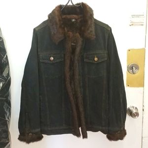 Dennis basso extra small women's jean jacket with faux removable linin🔵🟤